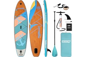HITABAY Stand Up Paddle Board Gonflable Adulte avec Accessoires Complet Sup Table 10'6" 320x81x15cm Max.150 kg