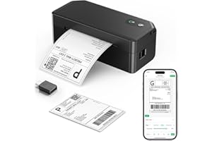 SVANTTO Bluetooth Thermal Label Printer 4x6, Shipping Label Printer for Royal Mail, DPD, eBay, Etsy, Shopify, Inkless, Y42BT