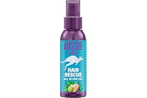 ‎AUSSIE Aussie SOS Hair Rescue All In One Haaröl 100ml zum Entwirren und Glätten von Haaren, Hilft Gegen Spliss und Versorgt das Haar 100 Stunden mit Feuchtigkeit, Vegane Formel