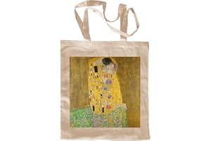 My Custom Style Borsa Shopper Cotone Beige#Arte-Il Bacio, Klimt# M70