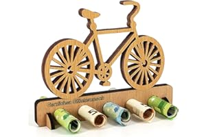 JDXun Regalo de Dinero de Cumpleaños Original de Madera, Regalo Original de Madera para Cumpleaños en Bicicleta, Madera de Regalo de Dinero Cumpleaños, Regalos para Amigos Familiares