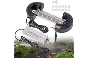 MOGOULUA 8.5L/H Mist Maker 12 Head Ultrasonic Fogger with 400W Waterproof Power Supply Pond Atomizer Air Humidifier for Hydroponics Landscape Festival Atmosphere Fountain Pond Food Preservation