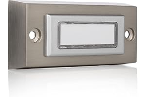 Byron Bouton de Sonnette Universel - Rétroéclairé - Installation bifilaire - Inox Brossé