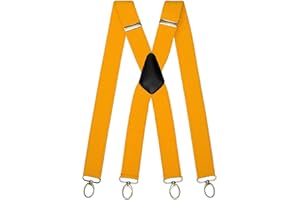 Olata Heavy Duty X-Shape Multi-Purpose Wide Braces/Suspenders with Carabiner Clips - 4cm