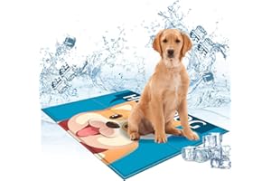 Actask Tapis Rafraichissant Chien 96 x 81 cm, Tapis Refroidissement Chien, Durable Tapis Rafraîchissant pour Chien– Améliorez l'expérience Estivale de Votre Animal Compagnie (Taille – L)