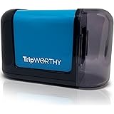 TripworthyElectric Pencil Sharpener - Battery Operated (No Cord) - Ideal For No. 2 and Colored Pencils (Drawing, Coloring) - Small and Durable - Kid Friendly - Artist, Students, and Professionals