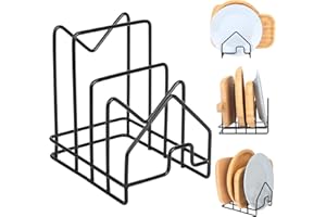 YiPHomn Soporte para Tabla de Cortar, Organizador de Sartenes y Ollas para Cajones, Soporte para Sartenes de Cocina, Organizador Tapas Ollas Cocina, Separador Sarteness Platos Armario