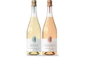 L.A BREWERY L A Brewery | Non Alcoholic Sparkling Craft Kombucha Drink - New English Blush and Sparkling White Rose Twin Pack 2 x 750ml - Low Calorie Kombucha Tea, Gluten Free & Vegan Soft Drinks Brewed in the UK