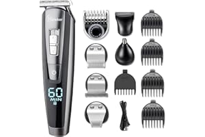 Hatteker Bartschneider Bart Trimmer Haarschneidemaschine Herren Haartrimmer Haarschneider Nasentrimmer Bodygroomer Wasserdichter 5 In 1, Aufladbar