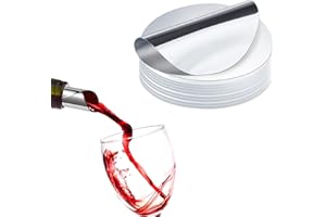 Yesaler Versatore di Vino Salvagoccia Riutilizzabile Salva Goccia per Vino 50 Pezzi per Bottiglie di Vino Partito Compleanno Matrimonio