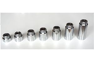 HYDROBIL Extensión de Grifo 1/2'' BSP (21mm Macho/18,6mm Hembra) Roscas x 50mm Extensión de Latón Cromado, Accesorios de Plomería para Tubería de Agua, 10 Bar, Max. Temp. 95°C