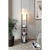 RADİANTE Lambader Siyah &ndash; Minimalist Modern Tasarım, Kompakt Kare Taban (23x23 cm), 135 cm Y&uuml;kseklik, LED ve E27 Ampul Uyumlu