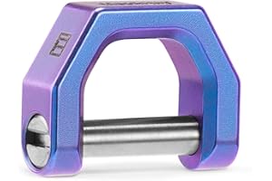 MecArmy Titan D Ring Schlüsselbügel, U-Form Schlüsselanhänger Hufeisen Verschluss für Auto Fob, DIY Leder Schlüsselorganizer Schlüsselanhänger, Sandgestrahlt, Ch2, M