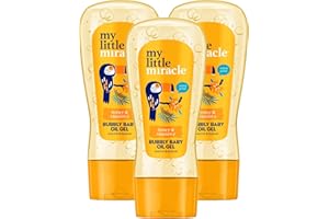 My Little Miracle Bubbly Baby Oil Gel Honey & Vitamin E, Nourish & Hydrate, Prevents Dryness Ideal For Baby Massage 200ml 3-Pack