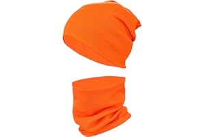 TupTam Kinder Mütze/Beanie und Schlauch Schal Set aus Jersey und Rippstoff