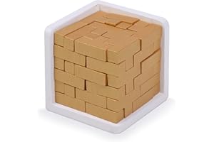 SHARP BRAIN ZONE Oryginalne drewniane puzzle 3D: wciągające pudełko puzzli 3D dla dzieci w wieku 8-12 lat i dorosłych, zabawki na biurko, zachwyt, wymagające gry i drewniane puzzle dla dorosłych wzmocnienie mózgu