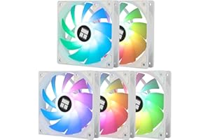 Thermalright TL-C12CW-S X5 wentylator CPU, biały wentylator, wentylator PC z prędkością obrotową 1550 obr./min, chłodnica obudowy komputera 120 mm, wentylator sterujący PWM do chłodnicy obudowy i