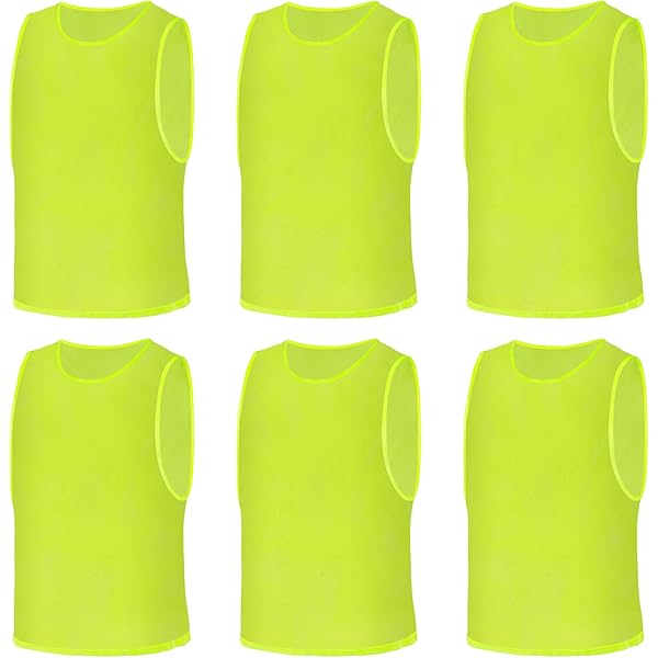 Pettorine Allenamento FIBOGOUP 12pz - Gilet Traspiranti Per Calcio, Basket, Taglie M-XL (115-180+ Cm) - Foto 8