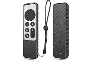 SITHON Silikonowe etui do Apple TV 4K 3. generacji 2022/2. generacji 2021, pilot zdalnego sterowania, lekkie, odporne na wstrząsy antypoślizgowe etui ochronne z paskiem do Apple TV 4K / HD Siri Remote