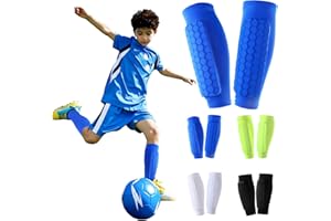 Shyllin 1 Par de Espinilleras Fútbol Niño, Transpirables y Antigolpes para Niños y Niñas, Ideales para Fútbol, Baloncesto, Ciclismo y Senderismo