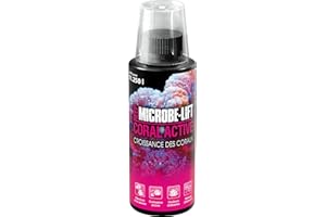 MICROBE-LIFT Coral Active - 118 ML - Booster de Corail pour Augmenter la Croissance et Les Couleurs des coraux durs et des Coquillages dans Les Aquariums d'eau de mer.