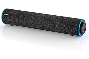 HEANTTV Computer Lautsprecher, Bluetooth Computer Soundbar mit HiFi Sound Qualität, USB Powered Gaming Lautsprecher, Monitor für Desktop, PC, Laptops (Schwarz)