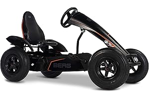 BERG Kart à pédales avec XL-Frame Black Edition | Go-Kart pour Enfants, Karting avec Sìege Réglable et Roue Libre, Jouets d'enfants a partir de 5 Ans