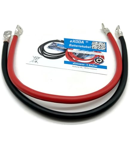 Câble De Batterie 25mm², 0,75m, Noir, 3 AWG, Cuivre - Lumonic, Neuf