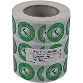 hazır etiketler , hazır al hızlı al Metalize Kalite Kontrol&uuml; Yapılmıştır Etiketi 25mm &Ccedil;ap 2500 Adet Yan Yana 3 l&uuml;