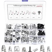 MaxAwe 150 Stk U-Typ Metall Clipmuttern, Universal Edelstahl
