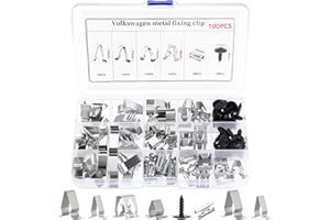 YILUXMYYXGS Lot de 100 clips de fixation en métal pour porte avant de voiture - Clips de fixation en métal - Clips de fixation pour console avant de voiture