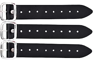 IMPERIAL KILT PRODUCTS Men Kilt Strap with Buckle Extender Black Leather Straps 1.25 inch Wide 8 inch Length Set of Three - Highland Kilt for Men Extension - Men's Kilts straps Brown