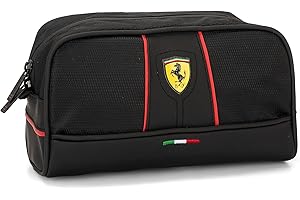 FRANCO COSIMO PANINI FERRARI - Bolsa de viaje con cierre de cremallera, para trabajo o ocio, 23 x 13 x 10 cm, color negro