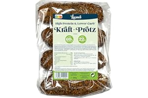 ‎LOCAWO Locawo High Protein & Low Carb Kraft-Protz | Mehrkornstange | Eiweißbrötchen | Voller Weizengeschmack | Vegan | ideal für eine eiweißreiche, kalorien- und zuckerreduzierte Ernährung