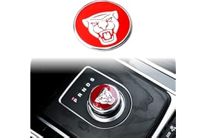 ARKOSKNIGHT ARKPSKNIGHT Gear Shift Knob Cover,Sports Preformance Modification,Brand Logo Badge Decal Compatible with Jagvar Accessories(Red)