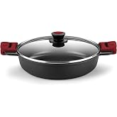 BRA Premiere | Casserole Pan 32 cm, Cast Aluminium | Die-Cast Aluminium, Tricayer, Reinforced Non-Stick Coating, 2 Removable
