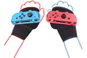 LEYU SMART Switch Just Dance 2024 Poignée JoyCon Dragonne Conception de Boxe (Libérez Les Mains, Dansez Librement avec Rythme) pour Nintendo Swich Just Dance 2023 2022 2021 2020 (Heureux Heure) Bleu et Rouge