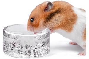 Niteangel - Bols d'alimentation et d'eau pour Hamsters - Bols à Boire en Verre de la série Mont Fuji pour Hamsters Nains syriens, gerbilles,
