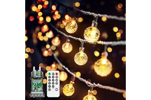 VUTIZAL LED Lichterkette Außen Innen - 9M 40 LED Kugel Lichterkette mit 8 Modi IP44 Wasserdicht, Lichterkette Outdoor Strom für Kinderzimmer, Gartenbeleuchtung, Partybeleuchtung, Balkon deko