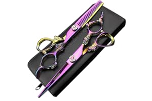5,5 pouces Sharonds Violet Coiffure Ciseaux de salon de coiffure Ciseaux Barber Ciseaux Set