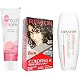 Revlon Outrageous Color Protection Conditioner, 400ml & Color Silk Hair Color (3D Gel Technology) With Keratin, 300g - Dark Brown 3N & Touch and Glow Advanced Fairness Cream (75g)