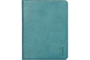 RHODIA 213004C - Portablocco e portadocumenti N°13 Pavone - per Bloc-Notes e taccuini in Formato A6 (10,5x14,8 cm) - Simil Cuoio Italiano Premium - Collezione