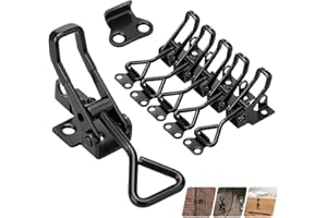 Kigniote 6 Pezzi Chiusura a Leva Morsetto con Chiusura a Levetta Leva Regolabile in Metallo Chiusure a Gancio Morsetti a Leva-Per Porte, Scatole, Armadi, Rimorchi, ecc.Capacità di Carico 100KG