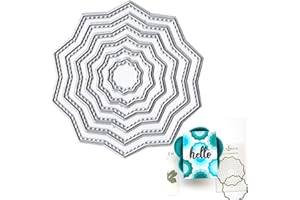 INSPUTOL 6pcs matrices de découpe pochoirs 3D pochoirs de gaufrage en métal matrices de découpe pour pétales de papier fabrication de cartes décoration et bricolage artisanat scrapbooking album photo décoratif