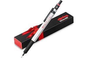rOtring 500 Mechanical Pencil | 0.5mm HB Lead | White hexagonal plastic barrel and non-slip textured metal grip