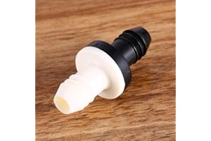 ZUNATE Valve, valve inline silicone rubber check valve liquid air one-way return, 3/8 10MM ABS body air check valve