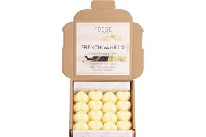 FOSSE LIVING Französische Vanille Stark Duftende Sojawachs-Schmelzherzen | Duftwachs für Duftlampe Teelicht & Elektrisch | Vegan, Plastikfrei & Langanhaltend Wax Melts | 16er Pack