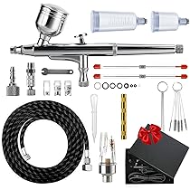 Aerografo Doppia Azione Gaahleri GHAD-68 - Con Aghi 0.38 E 0.5 Mm E Coppe | Per Modellismo, Trucco E Decorazione - Foto 11