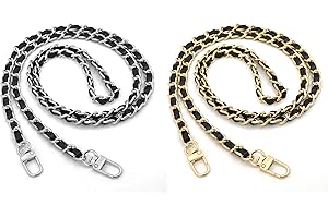 CCAIPU Taschenkette, Handtasche Kettenriemen Damen Taschenkette Gold Metall Verstellbar Kette Trageriemen Trageriemen Umhängetasche Ersatz Handtasche Ketten (Gold/Silber-2pcs-A)