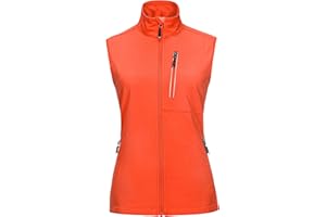33,000ft Damen Leichte Laufweste Outdoor Softshell Weste Frau Ärmellose Jacke Winddichte Wasserdichte Atmungsaktive Vest Gilet für Laufen Golf Wandern